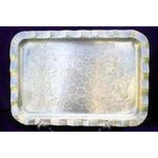 Tray 14' x 18' Silver Rectangle
